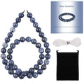 Stone Beads, 45pcs Blue Sodalite, 8mm Round Loose Beads for Jewelry Making, Bracelets, with Bag, String & Card - color: Blue Sodalite Beads, size: 8mm