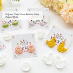 Easter Polymer Clay Cutters Set - 12pcs Sharp & Durable Bunny, Chick, Ice Cream & Egg Shapes for DIY Earring Jewelry Making, Soft Clay Crafts & Spring Holiday Supplies - color: 2K color