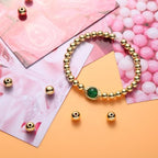 4mm-270pcs 18K Gold Filled Round Ball Beads for Jewelry Making Gold Spacer Beads, Smooth Gold Metal Beads for Bracelets Necklaces Earrings Crafts Bulk Supplies - color: 4mm-270pcs