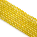 MJDCB 320pcs Natural Small Stone Beads 2mm Yellow Agate Round Smooth Loose Gemstone Bead for Jewelry Making Bracelets Earrings Necklaces Accessories - color: Yellow Agate