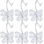 Beebeecraft 1 Box 20Pcs Cubic Zirconia Bowknot Earring Hooks Bow Ear Wires Earrings Findings with Loop for Jewellery Making Accessories DIY Earrings Craft - color: Silver Bowknot Earring Hooks