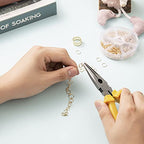 Handyman Crafts Jump Rings Kit With1000PCS Open Jump Rings 40PCS 12mm Lobster Clasps and Jump Rings Opener for Jewelry Making Keychains and Necklace Repair (Gold) - color: Gold