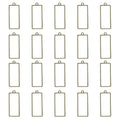 uxcell 25Pcs Alloy Open Bezel Pendants, Rectangle Hollow Frame Pendant Geometric Open Back Frame Pendant for Resin Jewelry Making Earrings Necklace Bracelet DIY, Bronze - color: Bronze, size: 1.93 x 0.8 inch