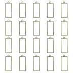 uxcell 25Pcs Alloy Open Bezel Pendants, Rectangle Hollow Frame Pendant Geometric Open Back Frame Pendant for Resin Jewelry Making Earrings Necklace Bracelet DIY, Bronze - color: Bronze, size: 1.93 x 0.8 inch