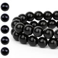 HAAMIIQII 6mm Natural Black Onyx Beads Round Gemstone Loose Beads for Jewelry Making 2 Strands (120-130pcs) - color: Black Onyx, size: 6mm (120-130pcs)