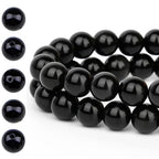 HAAMIIQII 6mm Natural Black Onyx Beads Round Gemstone Loose Beads for Jewelry Making 2 Strands (120-130pcs) - color: Black Onyx, size: 6mm (120-130pcs)