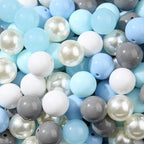20mm Acrylic Beads 180pcs Winter Color Chunk Bubblegum Bead Blue&White Snow Style Beadable Pen Beads for Pen Bag Jewelry Making Necklace Bracelets (Blue&White&Gray) - color: blue&white&gray