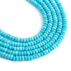 150PCS 2x4mm Natural Blue Turquoise Stone Rondelle Beads Abacus Disk Stone Beads Round Loose Spacer Gemstone Beads for DIY Bracelet Necklace Jewelry Making - color: Blue Turquoise, size: 2x4mm Abacus Disk