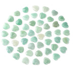 Gerrii 50 Pcs Heart Healing Stone Bulk Quartz Heart Inspirational Stones Gift for Women Love Pocket Polished Natural Energy Balancing Meditation 0.8 Inch(Green) - color: Green