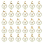 PATIKIL Pearl Charm, 100pcs Pearl Beads Faux Pearl Pendant Charm DIY for Jewelry Making Bracelets Earrings Necklace Crafts - color: Golden Beige, size: 8mm
