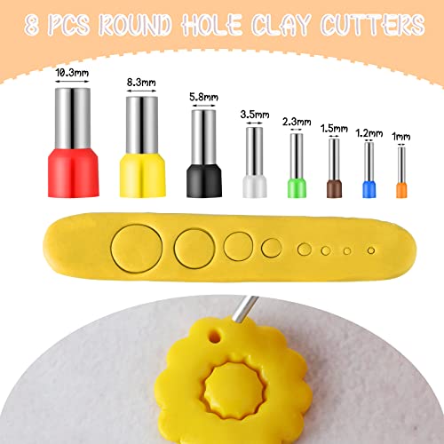 Kajaia 114 Pcs Polymer Clay Earring Cutters Bohemian Flowers Leaf Polymer Clay Earring Cutters Set Jewelry Making Supplies for Women Craft DIY - color: Fresh Style