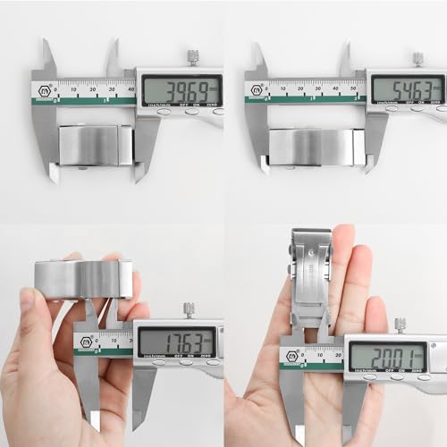 TACTICAL FROG Watch Clasps Stainless Steel Watchband Milled Clasp Folding Deployment Clasp Replacement for Watch Strap 18mm/20mm/22mm - color: Sliver / 18mm