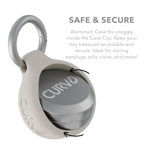 CURVD Premium Carrying Case Durable Travel Keychain Container, Medicine Pill Organizer, Travel Pill Box, Small Waterproof Holder for Pills, Earplugs, Compatible with Loop, Vibes & Eargasm - color: Honey