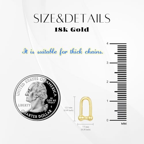 18K Gold Jewelry Clasp Necklace Extender Clasp Bracelet Extension Connector for DIY Necklace Bracelet Anklet Jewelry Making (Style 4) - style: Style 4