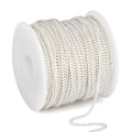 33 Feet Silver Curb Chains Roll, 2MM Silver Plated Brass Flat Twisted Link Chain Spool Bulk for Jewelry Making DIY Craft - color: 2.0mm silver curb chain