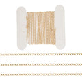 Elecrelive 3.28FT 14K Gold Filled Chains 1.5mm Brass Cable Chains Thin Weldable Link Curb Necklace for Permanent Jewelry Necklace Bracelet Making - color: Golden-Cable Chain
