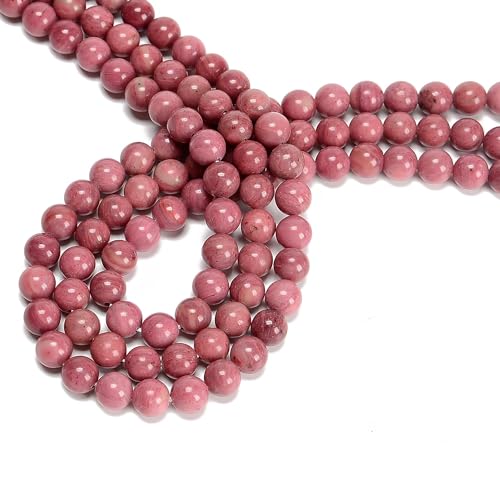 65Pcs 6mm Mahogany Stone Natural Round Loose Real Stone Beads Gemstone Genuine for DIY Hand Made Craft Jewelry Bracelet Earring Necklace String Making Energy Healing Power - color: Brown Mahogany Obsidian, size: 6mm