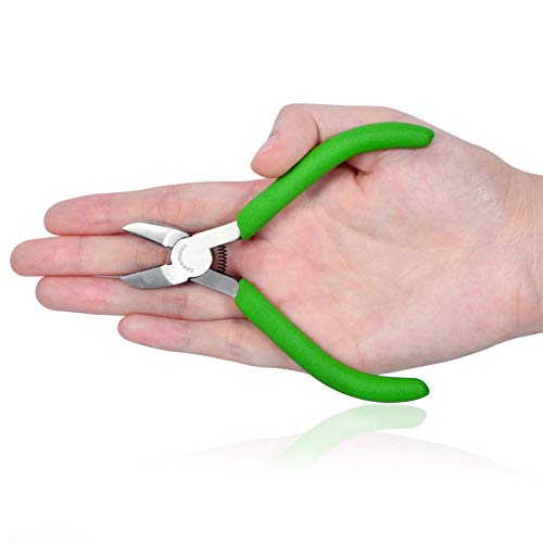 SPEEDWOX Mini Diagonal Pliers Thin Precision Wire Cutters 4-1/2 Inches Small Plastic Nippers Micro Side Cutters Fine Side Cutting Pliers Professional Jewelry Making Tool Beading Hobby Craft DIY - style: Diagonal Clamp