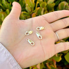 1pc Adabele Real 1/20 14K Gold Filled 14mm Italian Rectangle Lobster Trigger Clasps Open Jump Ring Non Tarnish for DIY Craft Jewelry Making JK3-B3 - color: 14K Gold Filled, size: 14mm (0.55") - 1pc
