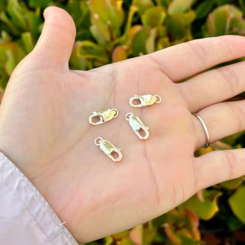 2pcs Adabele Real 1/20 14K Gold Filled 14mm Italian Rectangle Lobster Trigger Clasps Open Jump Ring Non Tarnish for DIY Craft Jewelry Making JK3-B3 - color: 14K Gold Filled, size: 14mm (0.55") - 2pcs