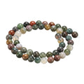 HARFINGTON 50pcs Natural Stone Beads 6mm Agate Green Round Gemstone Stone Loose Beading Real Genuine Smooth Balls Bead for Jewelry Making Bracelets Necklace Earrings DIY - color: Agate Green, size: 6mm
