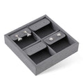Dark Blue Jewelry Display Tray Ring Necklace Earring Bangle Organizer Multifunctional Storage Case for Jewelry Showcase (Small 4 Grids Earrings Tray) - color: 05-Earring Tray