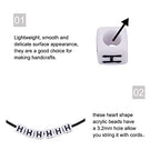 FASHEWELRY 300Pcs Cube White Acrylic Letter Beads 6x6mm Letter H Alphabet Beads for DIY Bracelet Necklace Jewelry Making - color: Letter H, size: 6x6x6mm