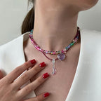 AUEAR, Fashion Crystal High Heel Shoe Shape Charms Bulk Pendant Jewelry Findings for Jewelry Making Necklace Bracelet DIY - color: Pink