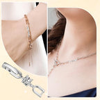 Foldover Clasp Extender Foldover Extension Jewelry Clasps 4Pcs Gold Silver Plated Fold Over Clasp Necklace Extension Clasps Metal Bracelets Extenders Small Fastener for Women Jewelry Making Repair Kit