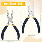 Mudder 2 Pieces Jewelry Making Tool Bail Making Pliers 6 in 1 Jewelry Wire Bending Pliers for Beading Looping Shaping Wire DIY Crafts(Blue and Yellow) - color: Blue and Yellow