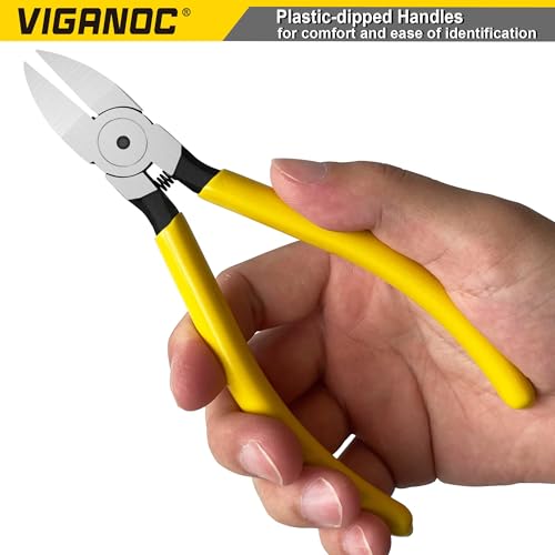 6-inch Ultra Sharp Side Cutter Set with Spring Loaded, Flush Cutting Pliers, Diagonal Cutting Plier for Jewelry Making, Electrical, Crafting, Flowers, Plastics - style: 6" Side Cutter