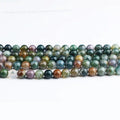 120Pcs Natural Indian Agate Beads, 6mm Round Gemstone Loose Beads 2 Strands (15") for Jewelry Making, DIY Necklace & Bracelet Supplies - color: 120 PC 6MM