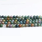 120Pcs Natural Indian Agate Beads, 6mm Round Gemstone Loose Beads 2 Strands (15") for Jewelry Making, DIY Necklace & Bracelet Supplies - color: 120 PC 6MM