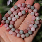 Natural Stone Beads 8mm Polished Round Smooth Gemstone Beads for Jewelry Making Supplies 15 Inch(45 Beads) (Alashan) - color: Alashan-45pcs