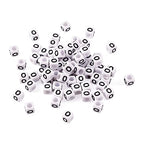 FASHEWELRY 300Pcs Cube White Acrylic Letter Beads 6x6mm Letter O Alphabet Beads for DIY Bracelet Necklace Jewelry Making - color: Letter O, size: 6x6x6mm