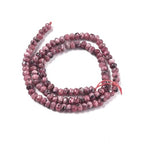 115pcs Faceted Natural Jade Stone Beads 4x2mm Dyed Stone Rondelle Disk Loose Spacer Beads for Jewelry Making Design Friendship Bracelet Necklace Keychain Lanyard Ornament, Pale Violet Red - color: Pale Violet Red