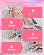Toolour Jewelry Pliers Set Jeweler Making Tools with 6 Rolls Beading Wire Kit for Jewelry Supplies DIY Hobby Repair Crimping Wrapping,Pink Professional Craft Pliers for Adults Beginner