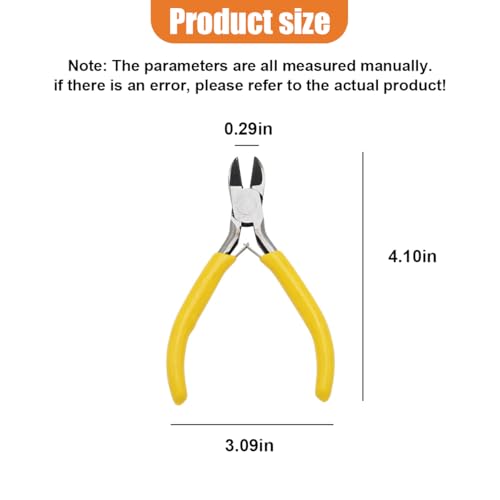 YoRise Mini Wire Cutter, Metal Non-Serrated Precision Side Cutting Pliers with Anti-Slip Grip Handle, Auto Diagonal Nose Plier Accessory for Cutting Wires, Crafting and Jewelry Making(Diagonal) - size: Diagonal