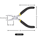 5 Inch Long Nose Pliers with Wire Cutter Smooth Jaws Mini Long Needle Nose Pliers for Jewelry Making Side Cutters Small Beading Pliers Micro Precision DIY Handcraft Tool - size: Chain Nose with Cutters
