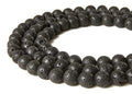 150pcs 6mm Black Lava Beads Natural Gemstone Beads Round Loose Beads for Jewelry Making - color: Black Lava, size: 6mm
