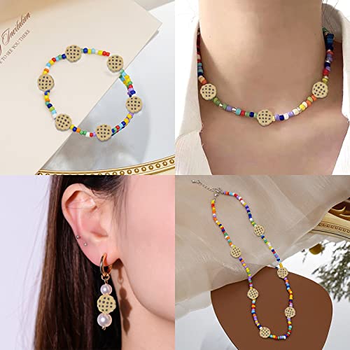 Airssory 100 Pcs Handmade Polymer-Clay Food Biscuits Cookie Beads Spacer for Bracelets Jewelry Necklace Earring Making - color: Biscuits Cookie Beads_100 Pcs