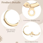 20 Pcs Gold Plated Earring Hooks Small Round Earring Hoops with Loops Jewelry Making Supplies for DIY Dangle Earring Making - color: Gold