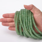 ICAI Beads 5x8mm Natural Rondelle Spacer Loose Beads for Jewelry Making DIY Crafts Design 1 Strand 15" APPR (Green Aventurine) - color: Green Aventurine, size: 5x8