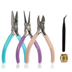 3-Piece Jewelry Pliers Set - Needle Nose, Round Nose & Wire Cutters for Jewelry Making, Wire Crafting & Repair | Professional DIY Tools for Metalwork, Earrings & Bracelets - style: 3-pcs