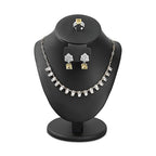 MOOCA Jewelry Display Necklace Chain Bust Display Holder Stand, Necklace Mannequin Bust, Jewelry Stand, Black PU Faux Leather - color: Black PU Faux Leather