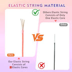 Elastic String for Bracelets, 2 Rolls 1mm Rainbow Sturdy Stretchy String Elastic Cord for Jewelry Making, Beading Necklaces and Crafts (164 Feet/Roll) - size: 2 Rolls (164 Feet/Roll)