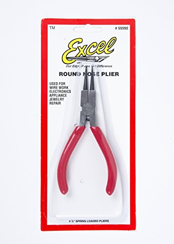 Soft Grip Round Nose Pliers, 5 Inch Carbon Steel Precision Tool Ideal for Jewelry Making and Crafts - style: Round Nose