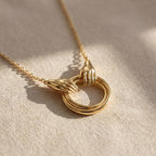 Fettero Dainty Gold Necklace for Women - 14K Gold Plated Hand Pendant Neckalces Gifts for Friends Hand Sign Language Trendy Charm Gesture Necklace Jewelry Gift - style: Circle