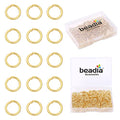 BEADIA 14K Gold Plated Jump Rings Non Tarnish 8mm 300pcs for Jewelry Making Findings - color: 14K Gold, size: 0.7x8mm