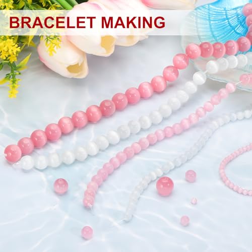PATIKIL 6 mm Natural Clear Quartz Loose Beads, 2 Strands Crystal Round Stone Strand Beads Gemstone Loose Bead Spacer Beads for Jewelry Making DIY Necklace Bracelet, White - color: White, size: 6 mm